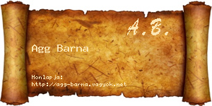 Agg Barna névjegykártya